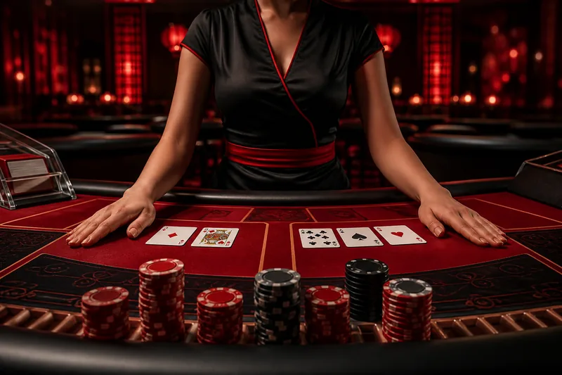 Live Baccarat table